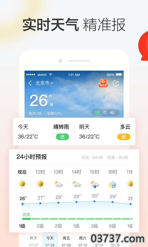 晶彩天气截图