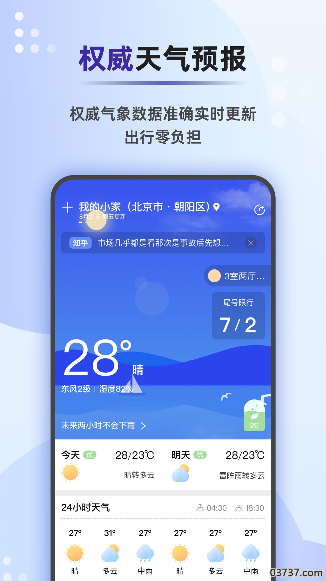 天气早报截图