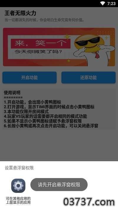 和平精英小黄鸭悬浮窗截图