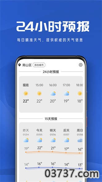 萌兔天气预报截图