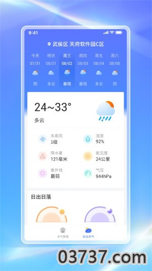 白鸽天气截图